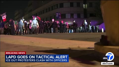 Anti-ICE Rioters Clash with Federal Agents and Local Police Outside Los Angeles ICE Facility