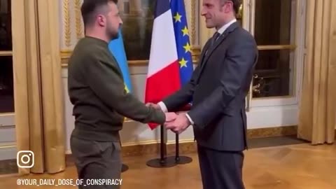 Macron gets handsy with Zelensky