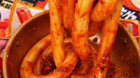 45cm Giant Rice Noodle Roll Sweet Spicy & Chewy Street Food