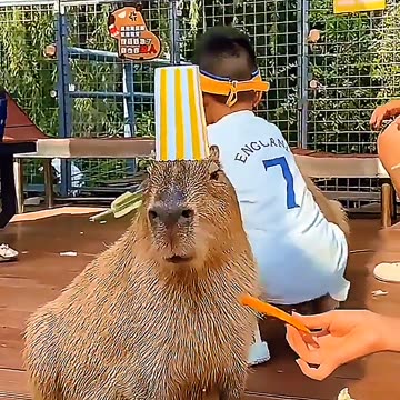 When a Capybara Adopts a Bird – Internet Can’t Handle It! 🐦❤️ #Shorts