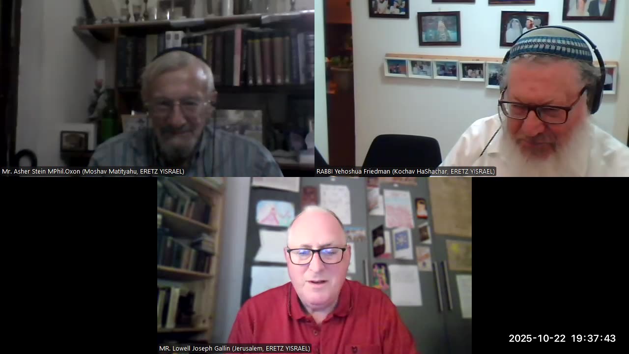 R&B Monthly: R&B Noahide Fellowship (Episode #41 -- Wednesday, October 22nd, 2025). ChairMAN: Rabbi Yehoshua Friedman (Kochav HaShachar, ERETZ YISRAEL/Land Of Israel). LECTURER: Asher N. Stein MPhilOxon (Moshav Matityahu, ERETZ YISRAEL, Land Of Is