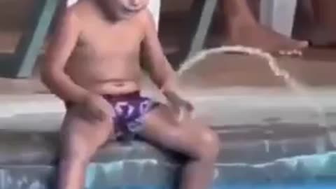 Just having a good time at the old swimming pool