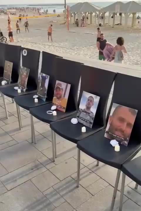 A powerful tribute unfolded along the Tel Aviv promenade as 893 empty chairs were placed