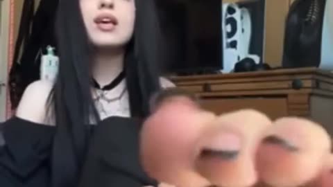 goth girl feet pov