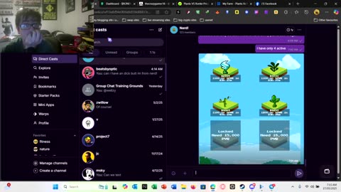 come watch me stuff like blockchain stuff or playing video games or stuff