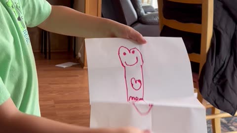 Son Draws Smiley Suggestive Picture For Mom