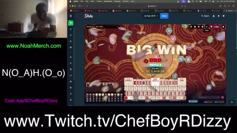 Chef Boy R Dizzy VLOG: $3,808.24 💵 ​⁠ 🤟 #Gambling 🎲🎲🎲 #ChefBoyRDizzyNoahEvanston 🤟