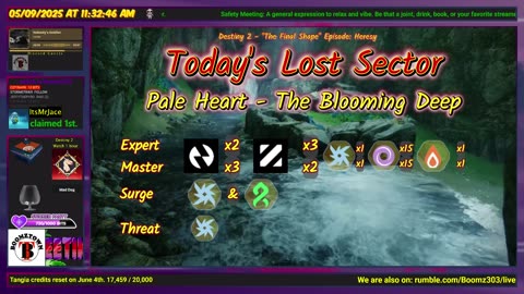 Destiny 2: 5-9-25 The Blooming Deep is the Lost Sector. Arc/Strand Surge.