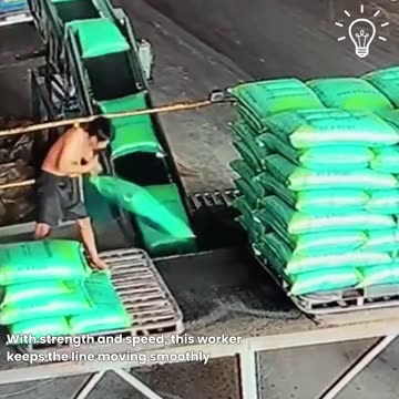 This worker keeps the line moving smoothly