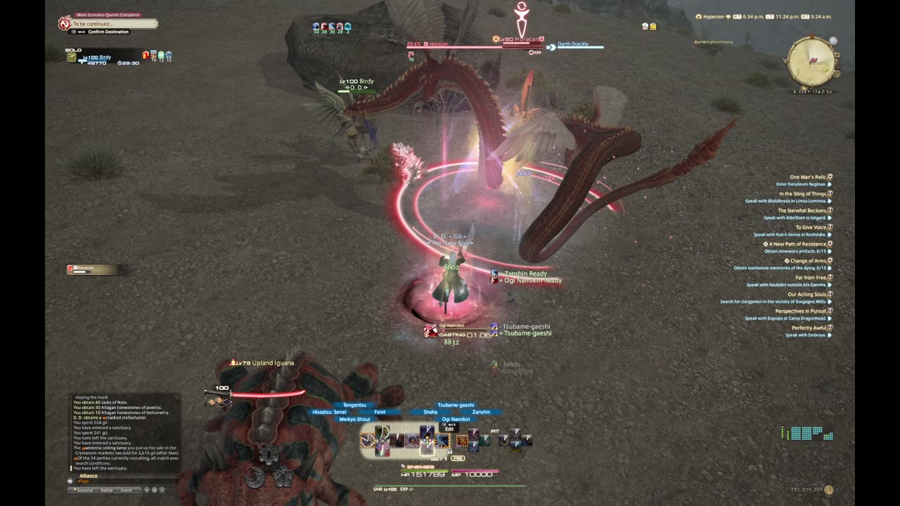 Final Fantasy 14 A Rank Huracan- Solo SAM