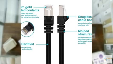 Monoprice - 124360 Cat6A Ethernet Patch Cable - Network Internet Cord - RJ45, 55