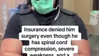 American Surgeon talking about US Health Insurance Companies denying coverage for patients in extrem