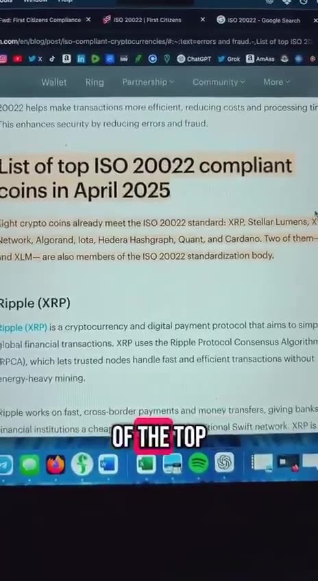 : banks are sending out ISO-crypto updates to prep customers on the upcoming changes