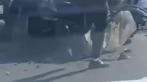 Footage of the moment the vehicle was attacked in the Khaleda area south of Beirut