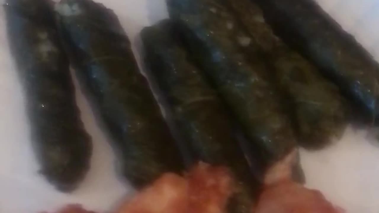 Excellent Grape Leaves and Lebanese Style Chicken in Tomato Sauce