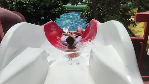 Fun Day at a Beachside Waterpark | Slides, Waves & Ocean Views!"