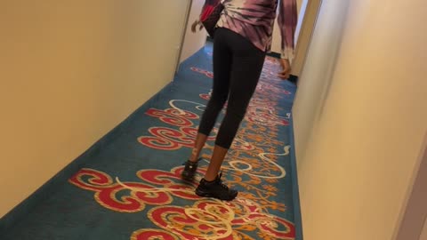 Girl's Knees Give Out Striking a Pose