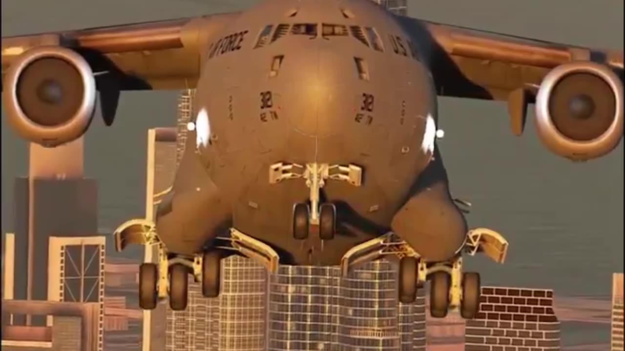 C-17 Globemaster over Dubai