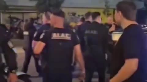 All Zionist trash should be hiding. This was in Athens, Greece