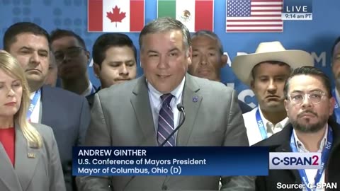 Mayors from Cn, Mx, and the US gathered for a press conference to complain about Trump's tariffs.