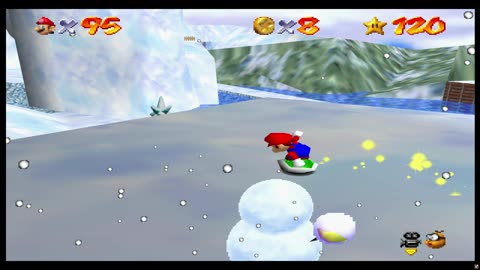 Super Mario 64 [4K] - Remaining RA - Red Challenge Around the Giant Snowman [NC]