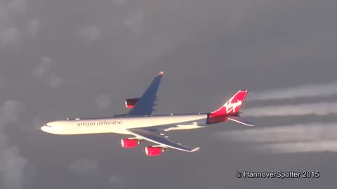 Boeing 747 during a flight over the Atlantic Ocean