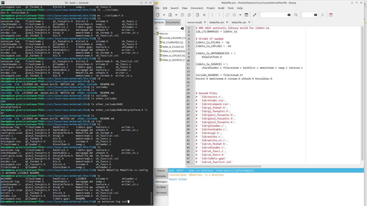 autotools library build for libktx.la