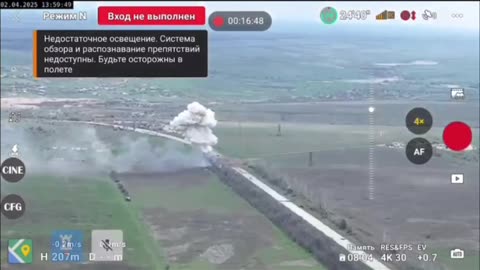 Russian APC Abandoned During Prior Assault Explodes After Being Hit Multiple Times