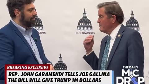 ohn Garamendi just EXPOSED that Trump will get $1 MILLION right in his pocket if this bill passes