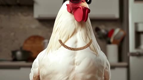 lucid-origin_A_cool_chicken_wearing_sunglasses_and_gold_chain_standing_confidently_in_a_kitch-0.mp4