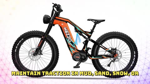HEZZO K9 Carbon Fiber Electric Bike 1000W Mid Drive Motor 21Ah LG Battery 9 Speed ​​Electric Bike