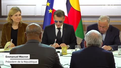 Macron showed up to work like Stevie Wonder