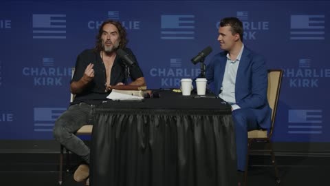 Charlie Kirk and Russell Brand