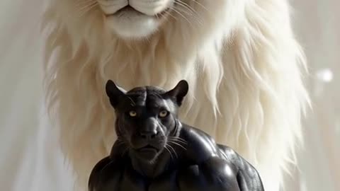 Warld amazing war of lion and cat
