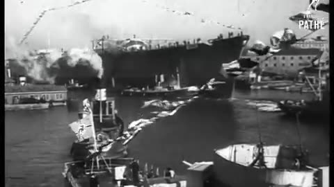 Launching of the German Battleship Tirpitz (1939)