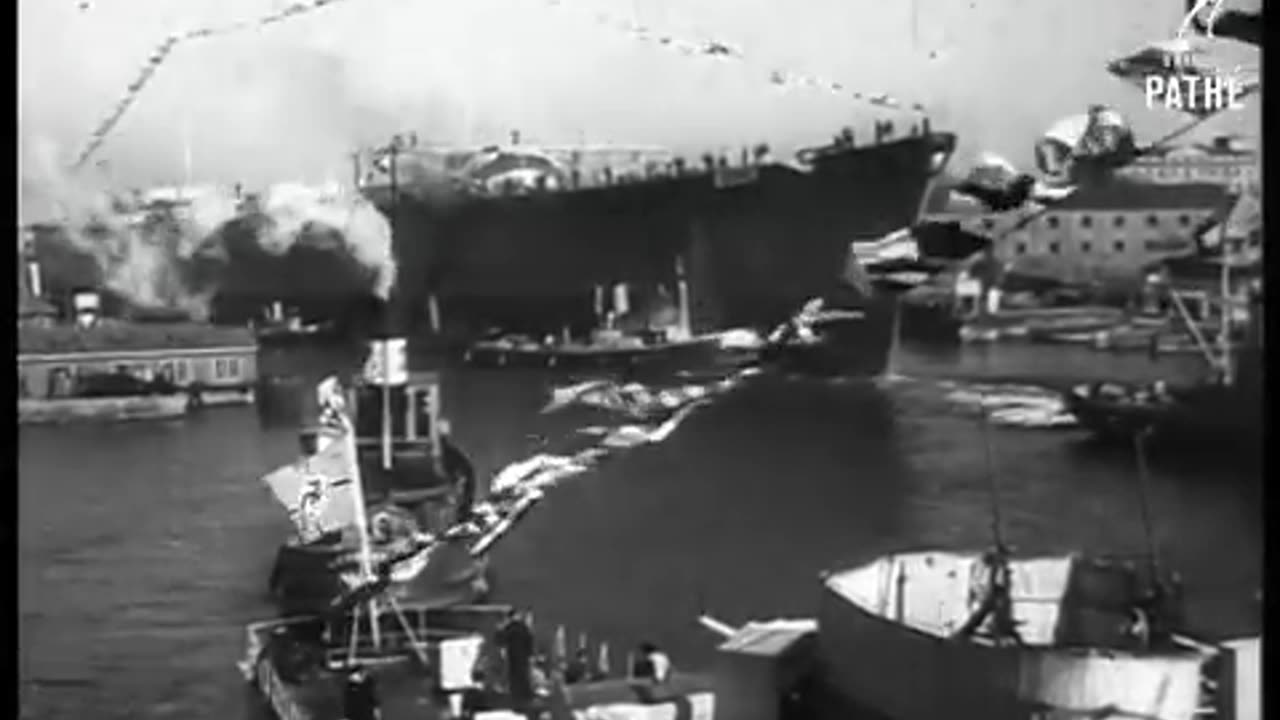 Launching of the German Battleship Tirpitz (1939)