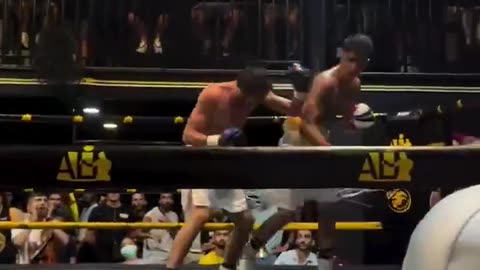 MMA fighter was losing his boxing debut so he decided to head-kick his opponent.
