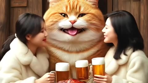 Run_ Kitty_ Run_ The Ostrich Wants Its Egg Back_ _funny _aicat _animals
