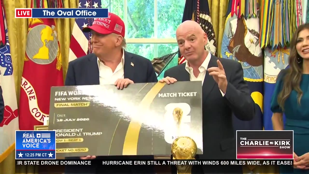 POTUS PRESENTED WITH FIRST 2026 FIFA WORLD CUP TICKET