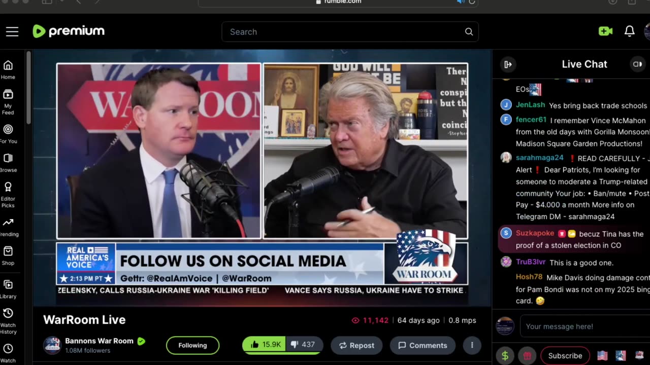 Mike Davis discusses various subjects on barroom