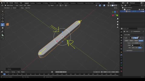 Blender basic (Modificador Simple deform)
