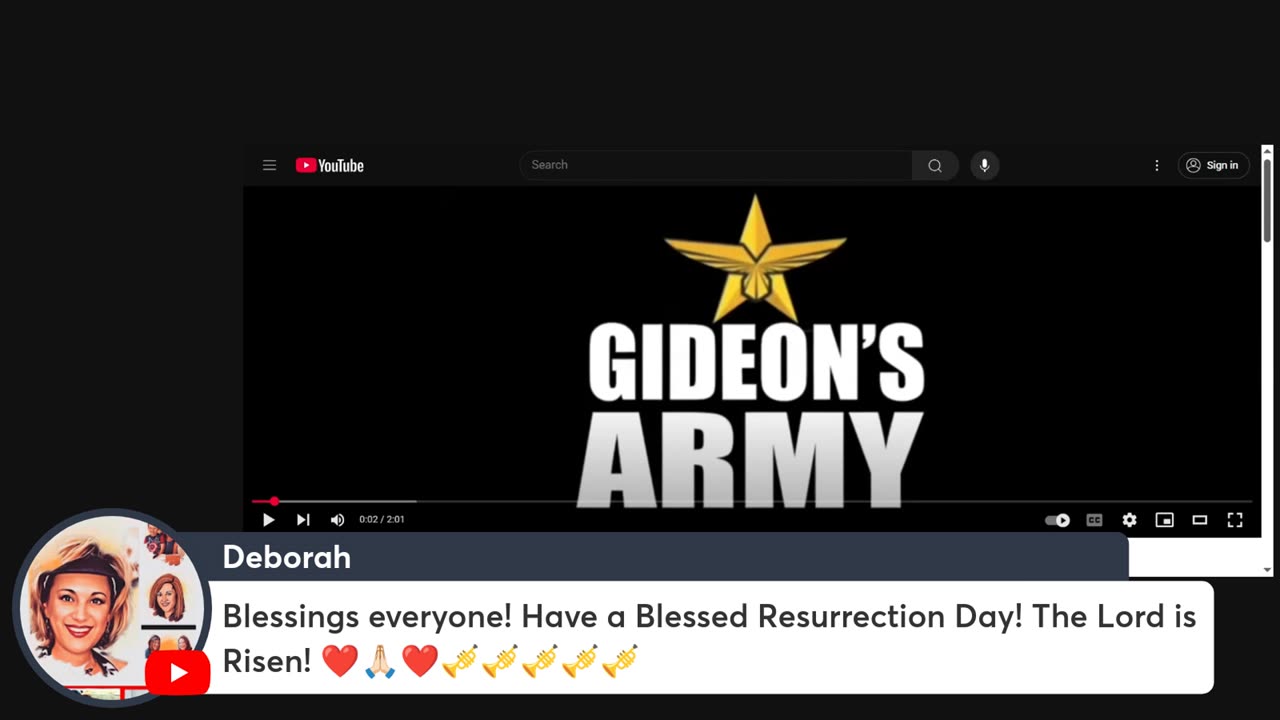 GIDEONS ARMY RESURECTION SUNDAY AND EVERYDAY!! 4/20 845 AM EST