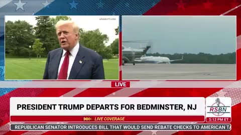Trump Speaks to the Press as He Departs for Bedminster