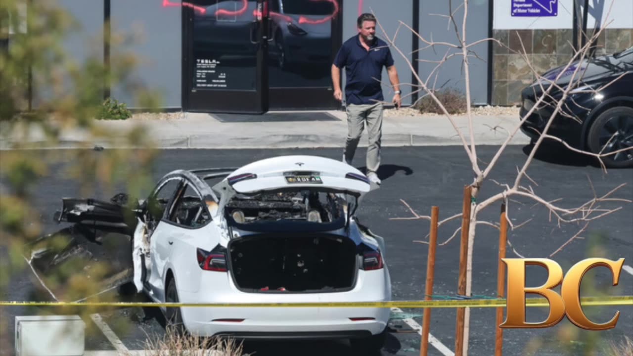 Police arrest man suspected of setting fire to Tesla vehicles at Las Vegas service facility