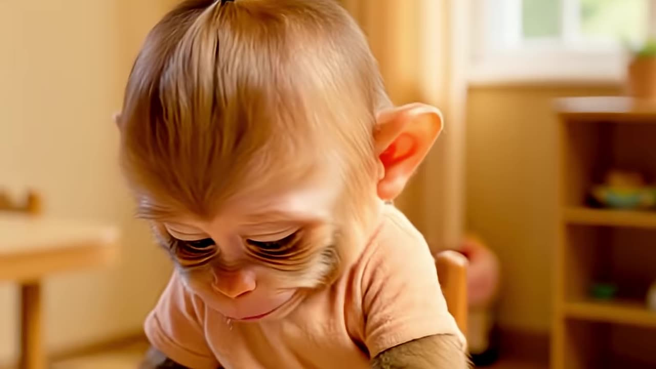 Baby Monkey Sucks on a Pacifier for the First Time 🐒🍼 Too Adorable to Handle! 😍 #shorts