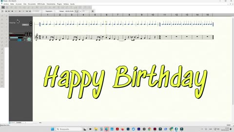 Happy Birthday - Partitura animada con audio (Finale)