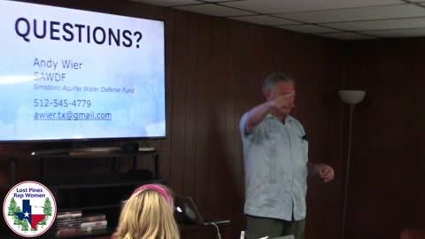 LPRW Presents Andy Weir on Water in Central TX