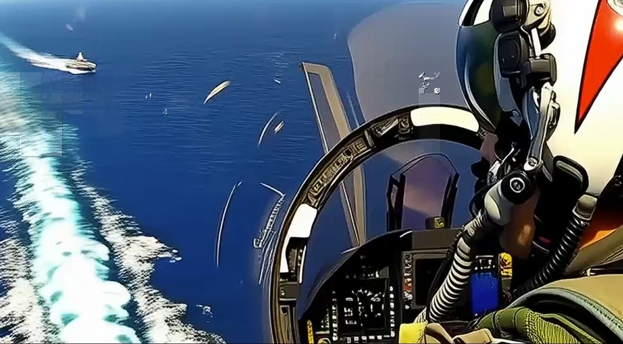 ⚓F/A-18 Fighter Jet Lands on Carrier! ✈️ Precision Touchdown on the High Seas 💥🔥