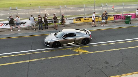 Audi R8 and Evo X