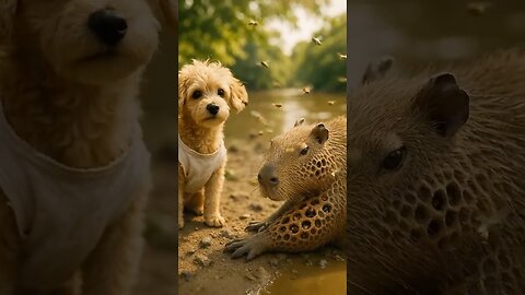 🐶 Hero Dog Saves Capybara from Bees! 🐝💖